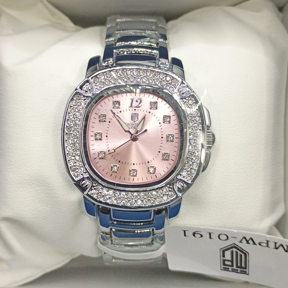 Montres Prestige X Invicta women's watch in steel with a pink dial and gemstone - Picture 2 of 5